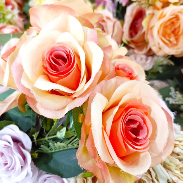 fondo algunas hermosas flores para la escena de la boda