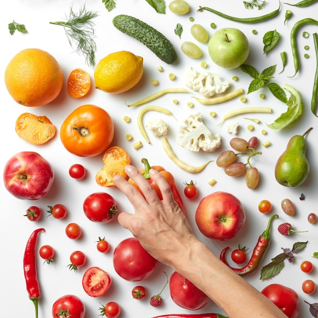 Fondo de alimentación saludable