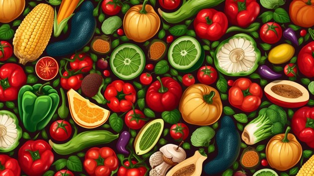 Fondo de alimentos saludables Generativo Ai