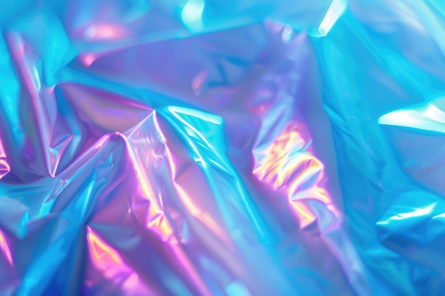 Fondo de aluminio metálico holográfico abstracto en colores pastel etéreos