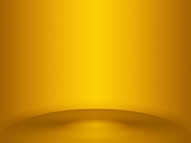 Fondo amarillo abstracto con degradado suave utilizado para la sala de estudio de productos de plantillas de diseño web