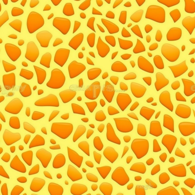 un fondo amarillo con corazones y puntos ai generativo