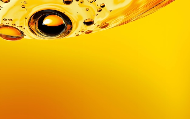 Un fondo amarillo con una gota de agua.