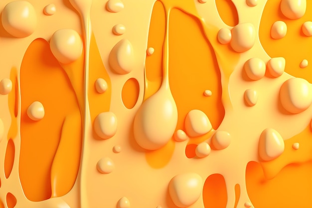 Un fondo amarillo con gotas de agua