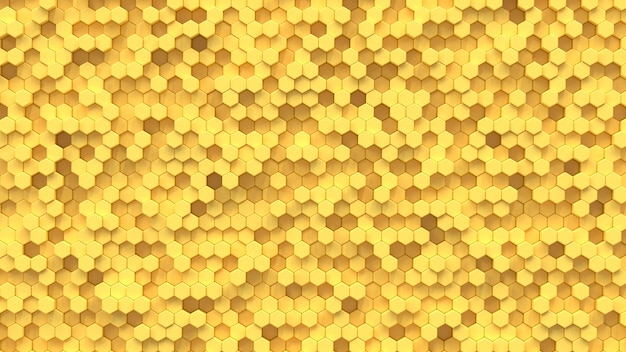 Fondo amarillo del hexágono.