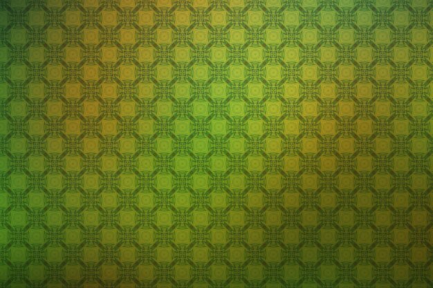 Fondo amarillo y verde abstracto con un patrón geométrico en el centro