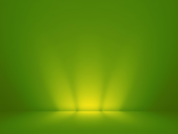 Fondo amarillo y verde de la habitación vacía