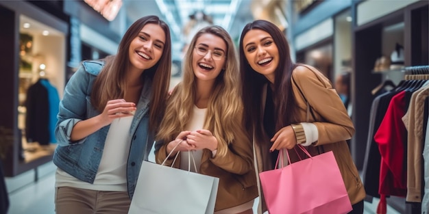 fondo de amigos de compras felices