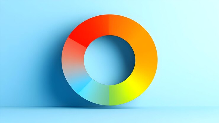Foto fondo de anillo 3d abstracto y colorido
