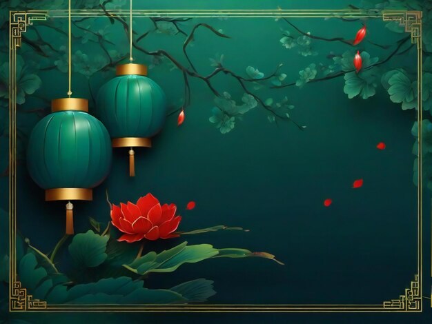 El fondo del año nuevo chino, el festival tradicional de primavera, el papel tapiz hiperrealista de mejor calidad.