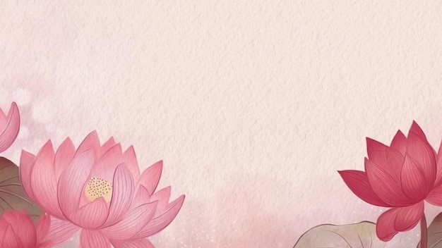 Fondo de año nuevo chino con una flor de loto