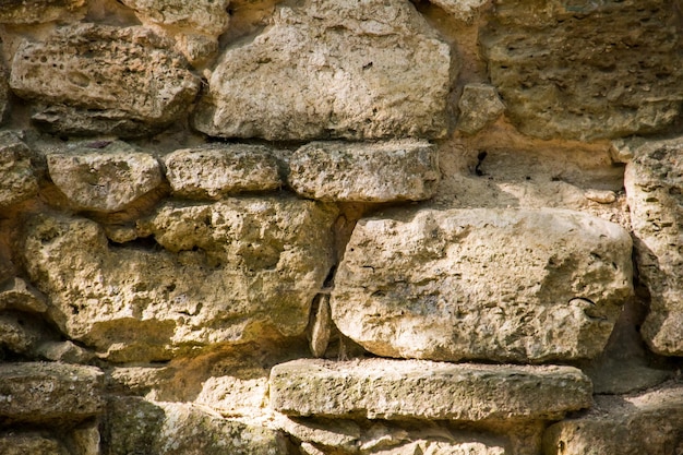 Fondo de la antigua muralla de piedra