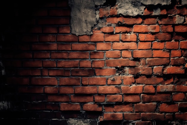 Fondo con una antigua textura de pared de ladrillo rojo