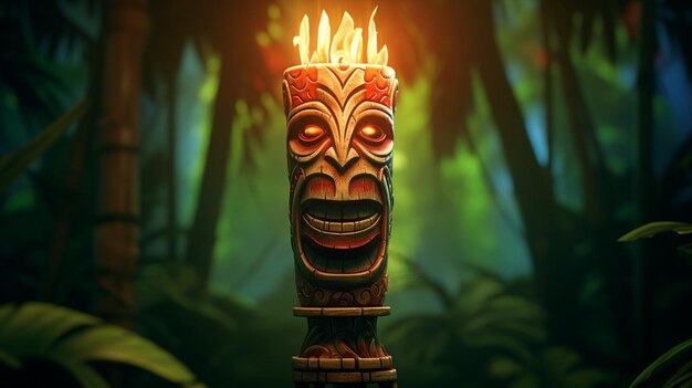 El fondo de la antorcha Tiki