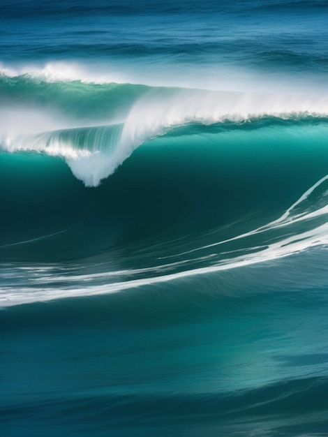 Foto el fondo del aplastamiento de las olas oceánicas