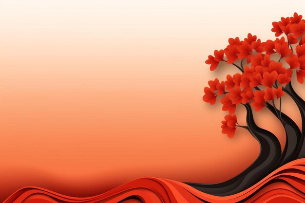 fondo de árbol abstracto y espacio de copia