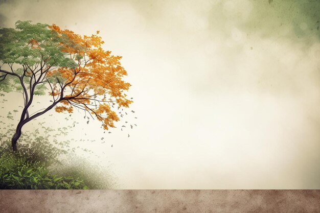 fondo de árbol abstracto y espacio de copia