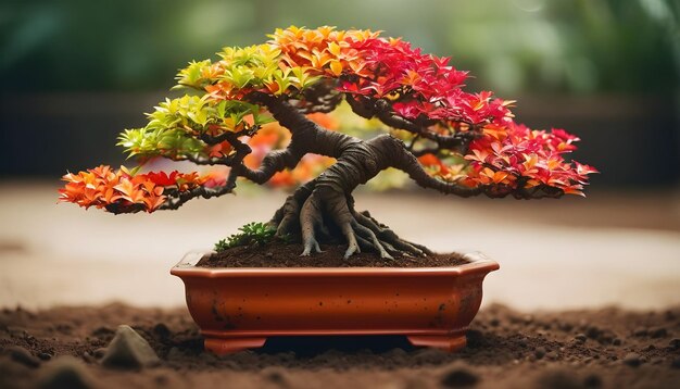 Foto el fondo del árbol bonsai