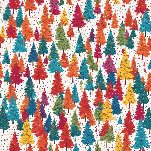 fondo de árbol de navidad colorido Ai generado