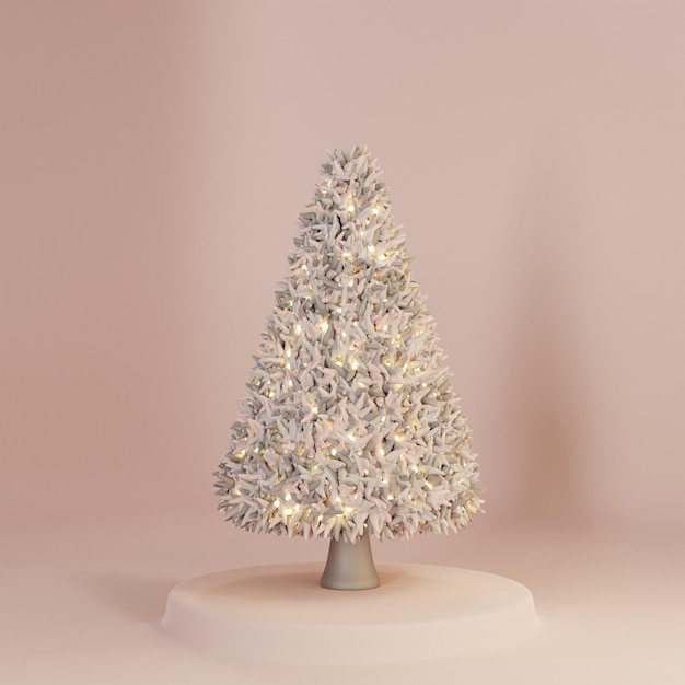 Fondo árbol de navidad ilustración 3D