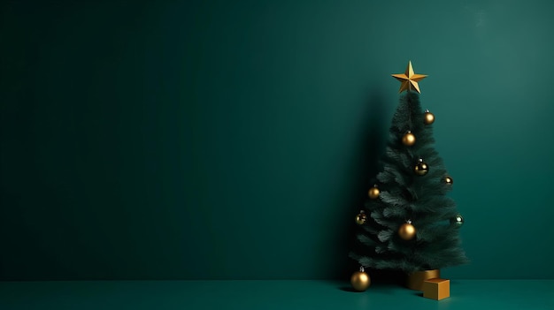 Fondo de árbol de Navidad Ilustración AI GenerativexA