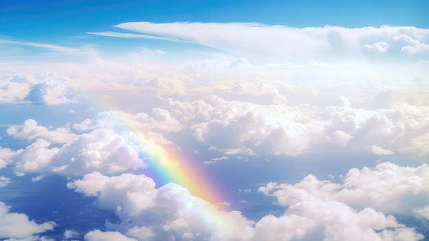 Fondo de arco iris de nubes naturales