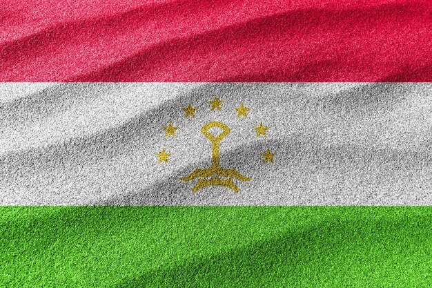 Fondo de arena de bandera nacional de bandera de arena de Tayikistán