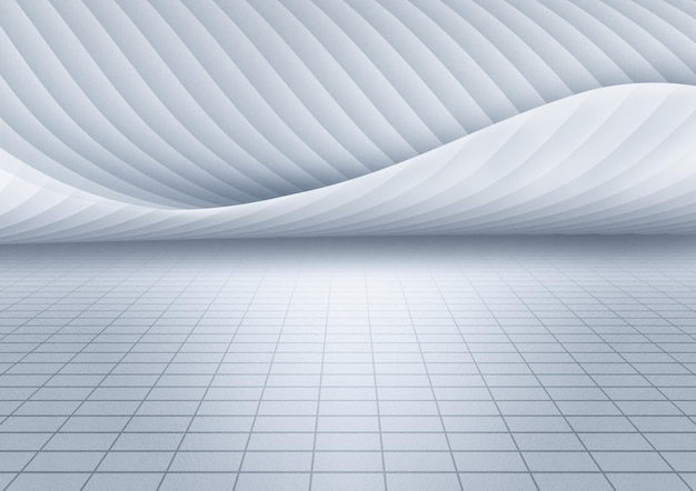 Fondo de arquitectura abstractaHabitación vacía blanca con render 3d de perspectiva