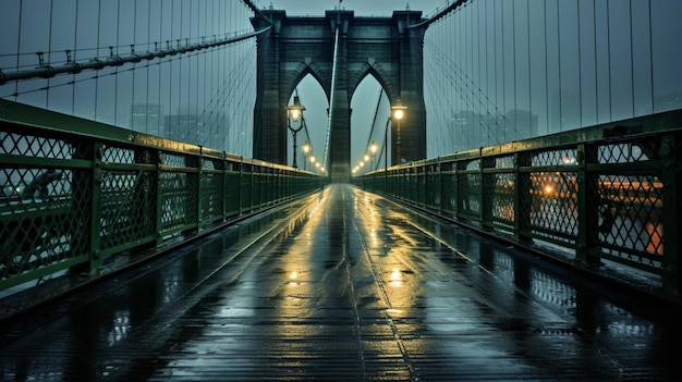 El fondo de la arquitectura del puente de lluvia