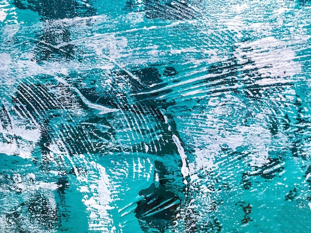 Fondo de arte abstracto colores azul claro y blanco Pintura de acuarela sobre lienzo con degradado turquesa
