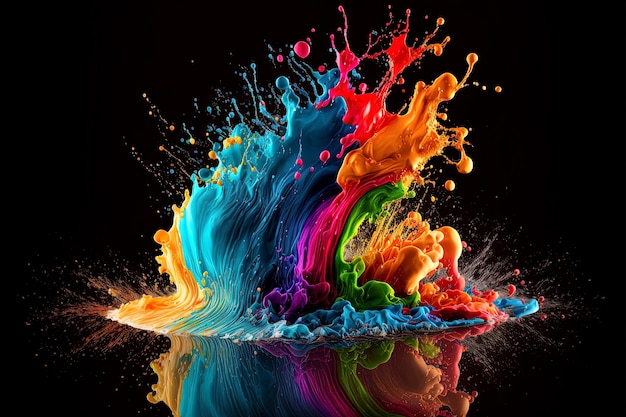 Fondo de arte abstracto colorido splash