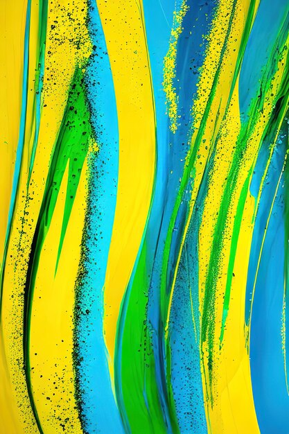 Foto fondo de arte abstracto creativo azul verde amarillo colores generados ai