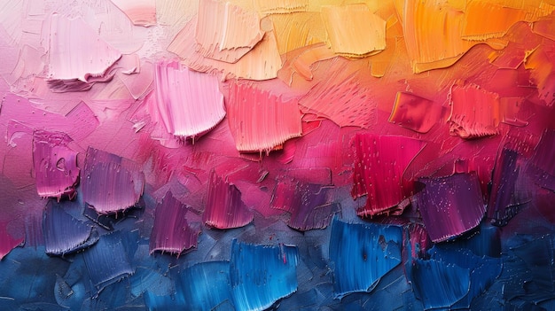 Foto el fondo de arte abstracto es una pintura en lienzo en pintura al óleo con una textura de colores