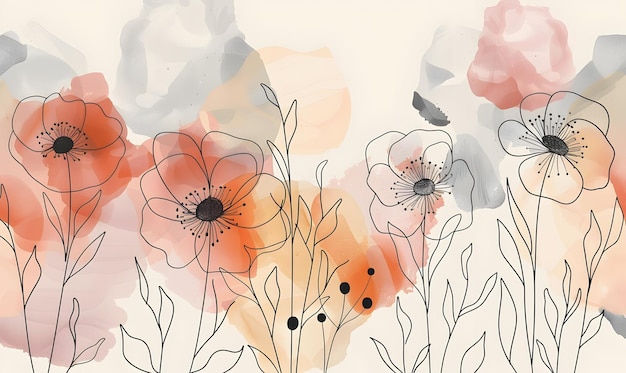 Fondo de arte abstracto follaje fondo minimalista de lujo