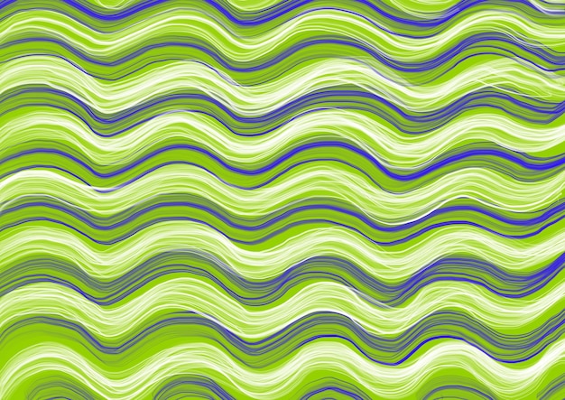 Fondo de arte abstracto con líneas onduladas de colores azul y verde blanco Telón de fondo con patrón de onda de mar y agua de rayas de oliva curva Diseño gráfico moderno con elemento africano