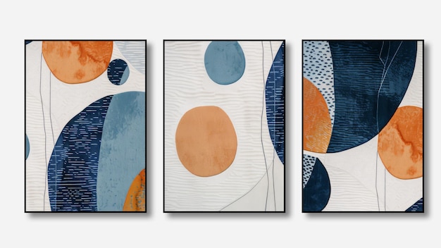 Fondo de arte abstracto moderno Geometría oro naranja gris