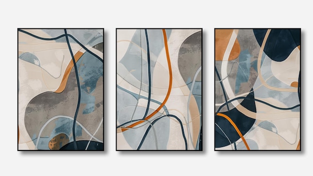 Fondo de arte abstracto moderno Geometría oro naranja gris