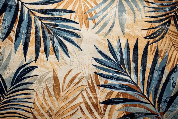 Fondo de arte abstracto moderno Plantas flores geometría oro