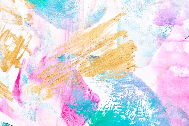 Fondo de arte abstracto Multicolor manchas líneas puntos y pinceladas en papel patrón de impresión para tarjeta postal o ropa