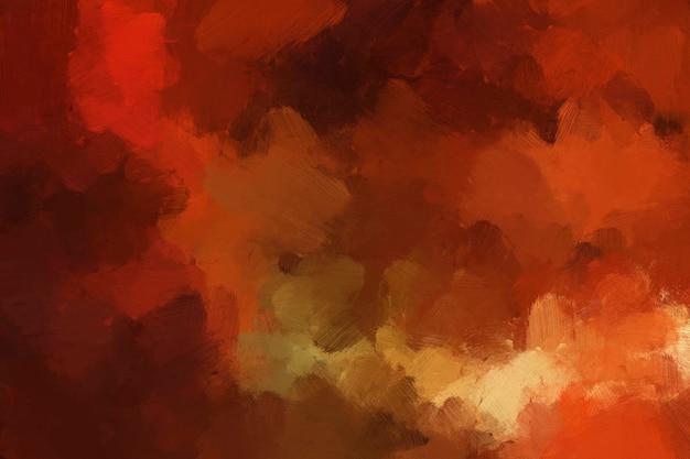 Fondo de arte abstracto de pintura al óleo dibujada a mano naranja