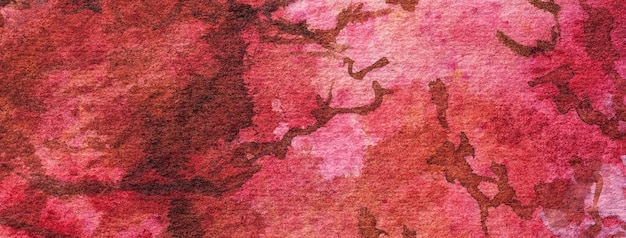 Fondo de arte abstracto rojo oscuro y color vino Pintura de acuarela sobre lienzo con degradado lila suave