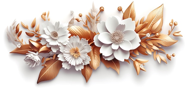 fondo de arte flor de papel 3d