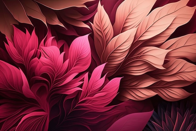 Fondo de arte floral rosado