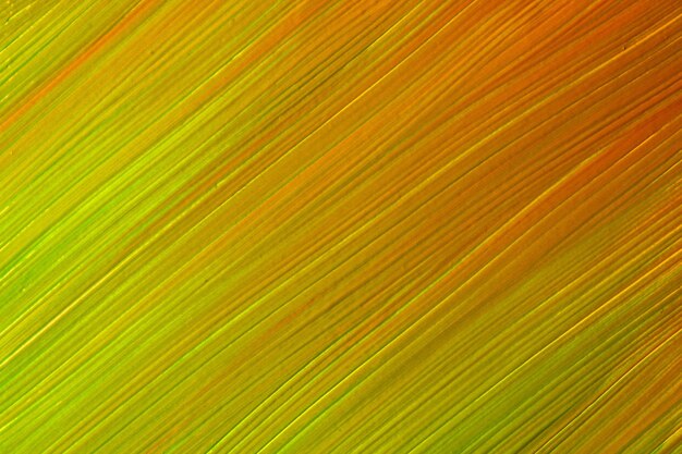 Fondo de arte fluido abstracto colores naranja y verde Pintura acrílica sobre lienzo con degradado de arco iris