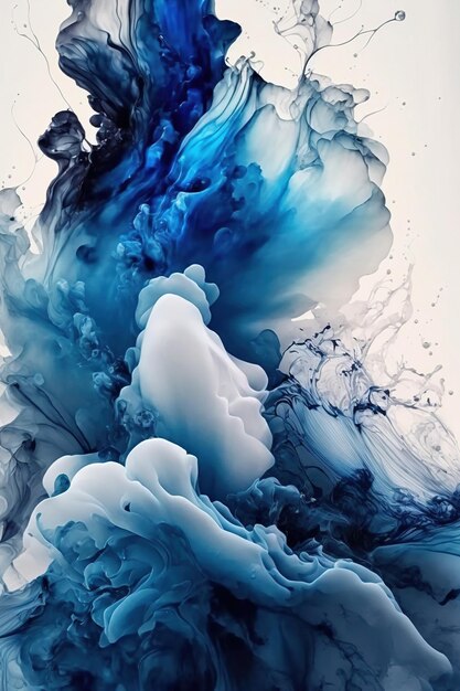 Foto fondo de arte fluido azul abstracto