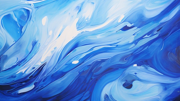Fondo de arte de flujo líquido de color azul abstracto