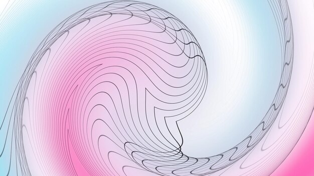 Fondo de arte de línea digital geométrica Patrón de línea geométrica curva abstracta