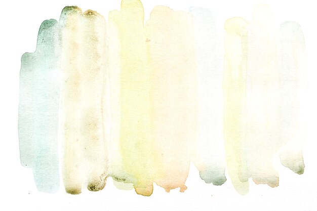Fondo de arte líquido abstracto manchas translúcidas de acuarela amarilla verde en papel blanco