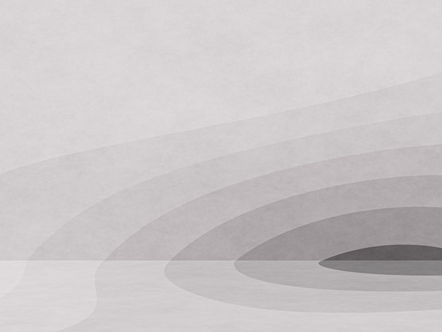Fondo de arte de papel de contorno gráfico blanco y negro abstracto renderizado 3D