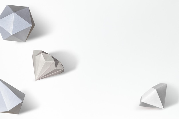 Fondo de arte de papel gris con patrón de diamante